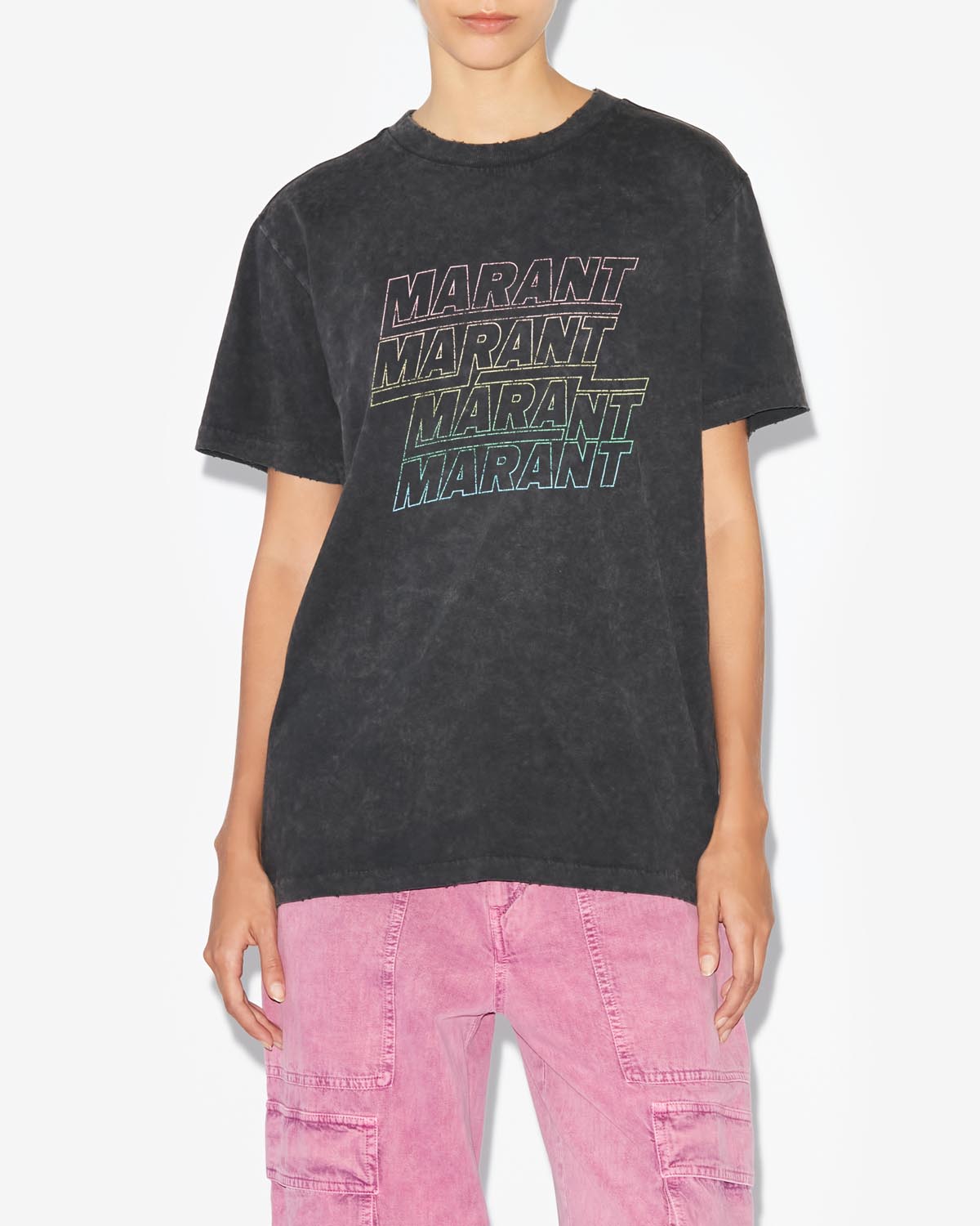 Zoeline t-shirt Woman Schwarz gewaschen 4