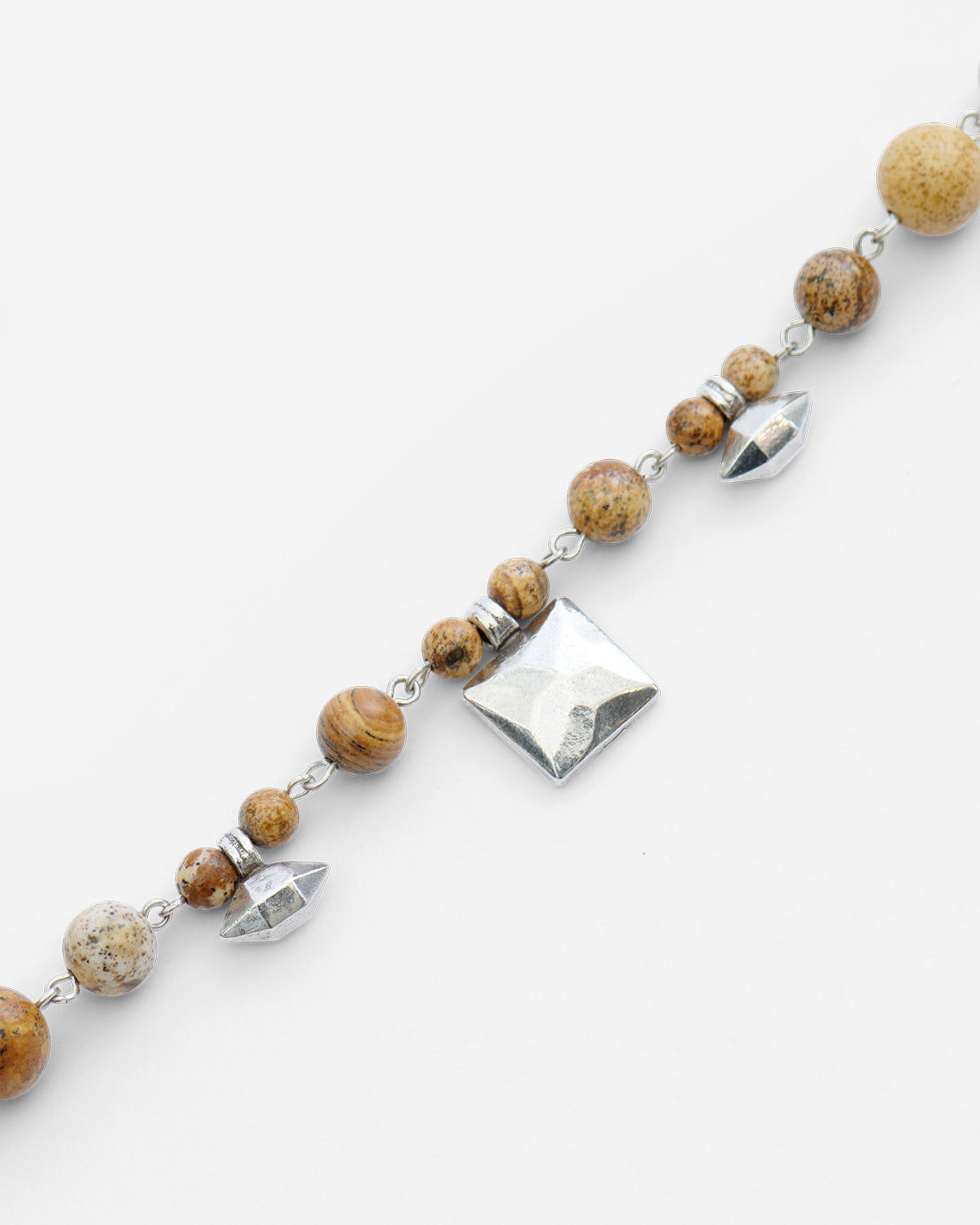 Jack bracelet Man Natural and silver 1
