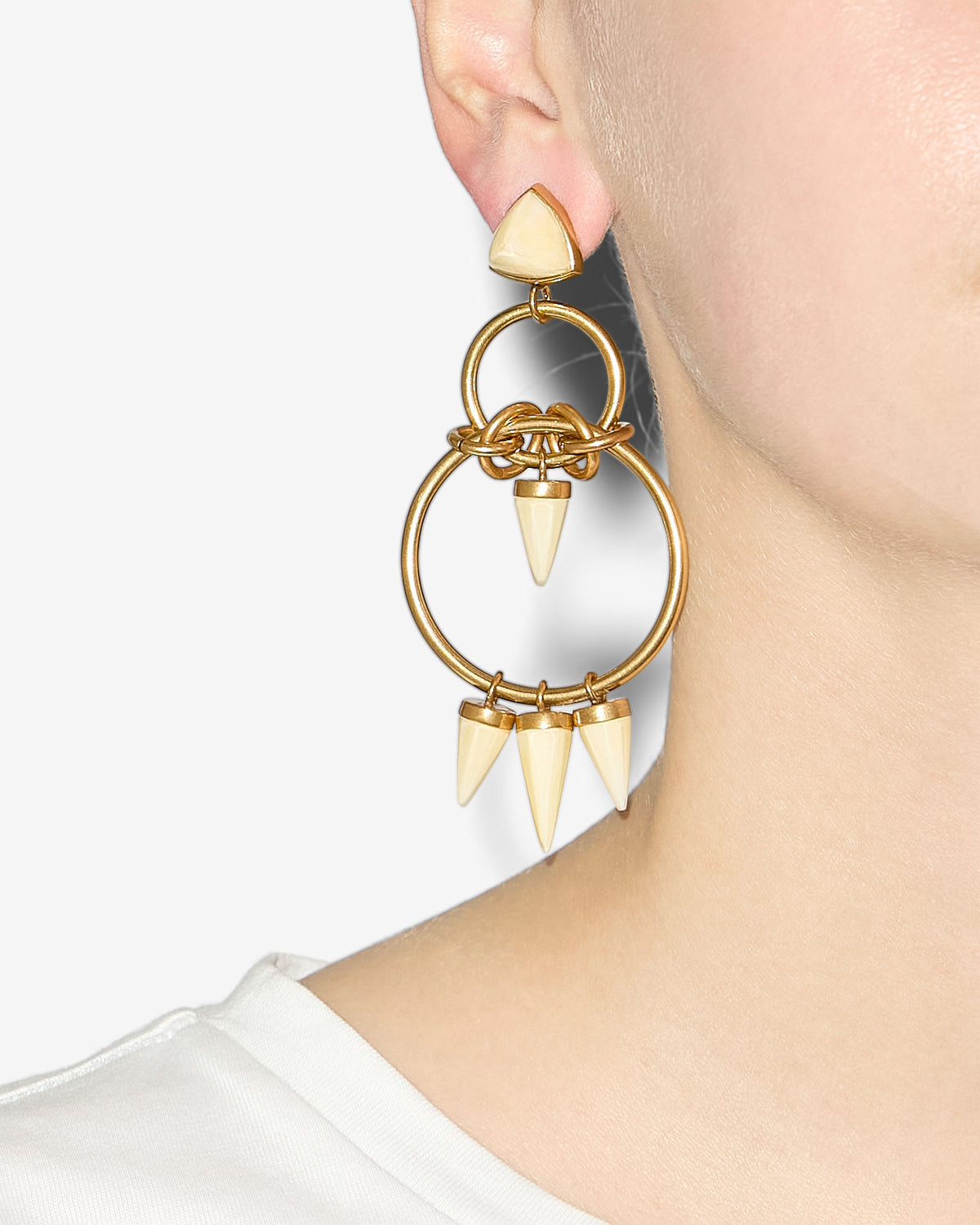 Orecchini be with you Woman Ecru-light brass 1